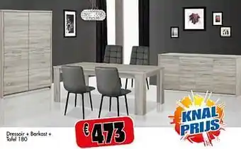 Budget Meubelen Dressoir + barkast + tafel aanbieding