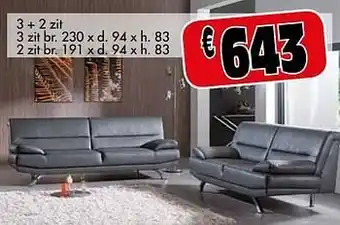 Budget Meubelen 3 + 2 zit aanbieding