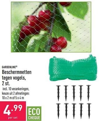 ALDI Beschermnetten tegen vogels aanbieding