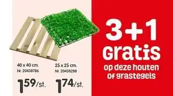 Fun Deze houten of grastegels aanbieding