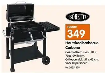 Boretti houtskoolbarbecue carbone