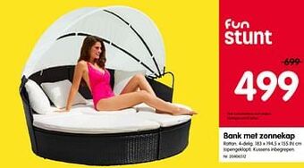 Fun Bank met zonnekap aanbieding