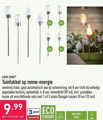 ALDI Tuinfakkel op zonne-energie aanbieding