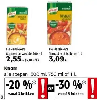 Colruyt Knorr De Klassiekers 8 groenten weelde 500 ml aanbieding