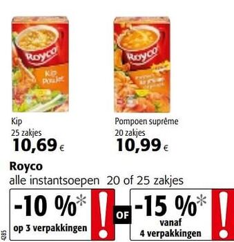 Colruyt Royco alle instantsoepen aanbieding