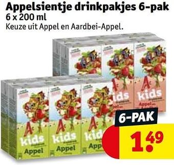 Kruidvat Appelsientje drinkpakjes aanbieding