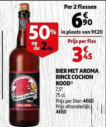 Auchan Bier Met Aroma Rince Cochon Rood aanbieding