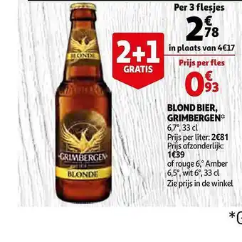 Auchan Blond Bier, Grimbergen aanbieding