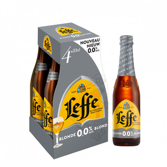 Prik en Tik Leffe Blond 0,0% clip 4 x 33cl aanbieding