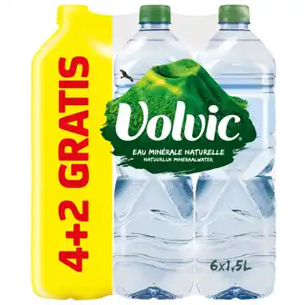 Prik en Tik Volvic pet (4+2) x 1,5l aanbieding