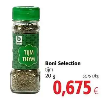 Colruyt Boni selection tijm 20 g aanbieding