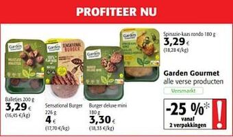 Colruyt Garden gourmet alle verse producten aanbieding