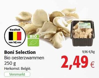 Colruyt Boni selection bio oesterzwammen 250 g aanbieding