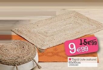 Yess Tapijt jute naturel aanbieding