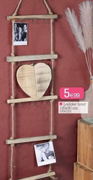 Yess Ladder hout aanbieding