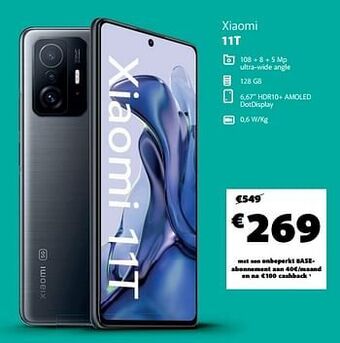 Base Xiaomi 11t aanbieding
