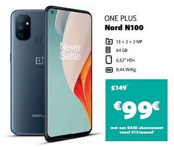 Base One plus nord n100 aanbieding