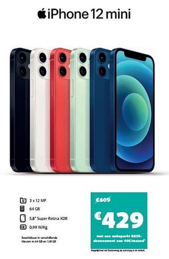Base Apple iphone 12 mini aanbieding