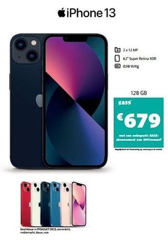 Base Apple iphone 13 128 gb aanbieding