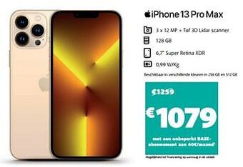 Base Apple iphone 13 pro max aanbieding