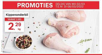 Buurtslagers Kippenonderbil aanbieding