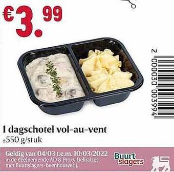 Buurtslagers I Dagschotel Vol-au-vent aanbieding