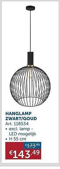 Zelfbouwmarkt Hanglamp aanbieding
