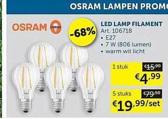 Zelfbouwmarkt Led Lamp Filament aanbieding
