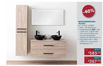 Zelfbouwmarkt Badkamermeubel aanbieding