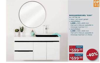 Zelfbouwmarkt Badkamermeubel aanbieding