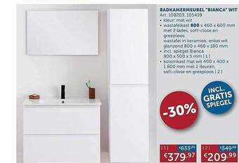Zelfbouwmarkt Badkamermeubel aanbieding