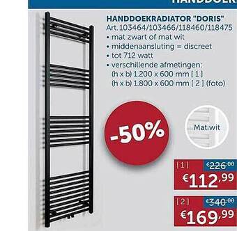 Zelfbouwmarkt Handdoekradiator aanbieding