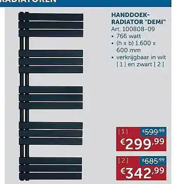 Zelfbouwmarkt Handdoekradiator aanbieding