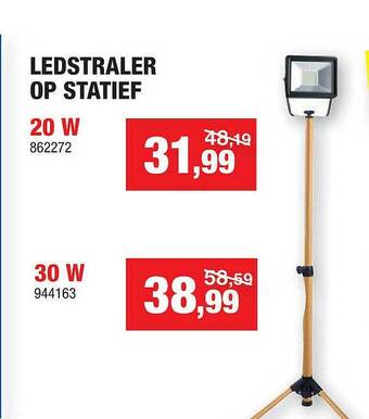 Hubo Ledstraler Op Statief aanbieding