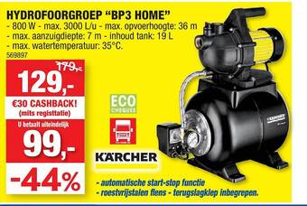Hubo Hydrofoorgroep aanbieding