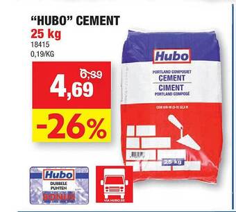 Hubo Cement aanbieding