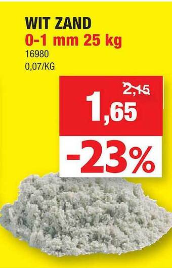 Hubo Wit Zand aanbieding