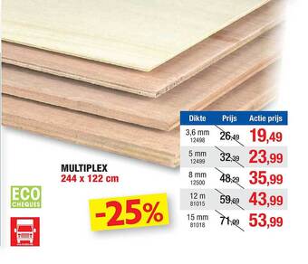 Hubo Multiplex aanbieding