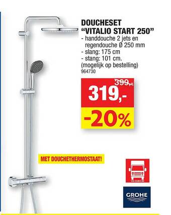Hubo Doucheset Vitalio Start 250 aanbieding
