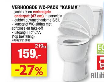 Hubo Verhoogde Wc Pack Karma aanbieding