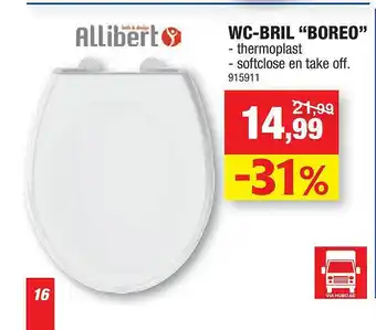 Hubo Wc Bril Boreo aanbieding