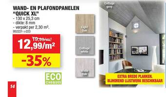 Hubo Wand En Plafondpanelen Quick Xl aanbieding