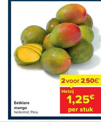 Carrefour Eetklare Mango aanbieding