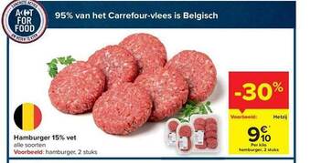 Carrefour Hamburger aanbieding
