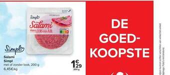 Carrefour Salami aanbieding