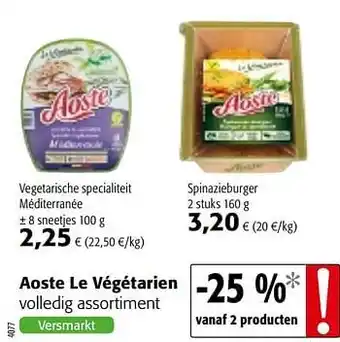 Aoste le végétarien Vegetarische specialiteit Mediterranee 100 g