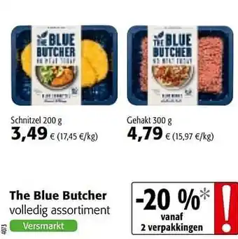 Colruyt The blue butcher Schnitzel 200 g of Gehakt 300g aanbieding