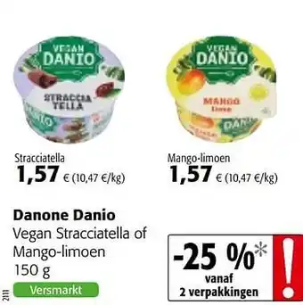 Danone danio vegan stracciatella of mango-limoen 150 g