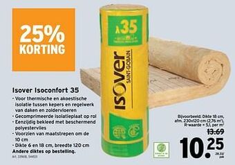 GAMMA Isover isoconfort 35 aanbieding