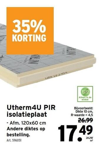 GAMMA Utherm4u pir isolatieplaat aanbieding